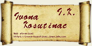 Ivona Košutinac vizit kartica